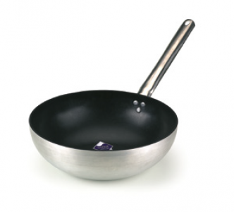 Wok Fondo Piano Alluminio Antiaderente 5mm Radiante - Img 1